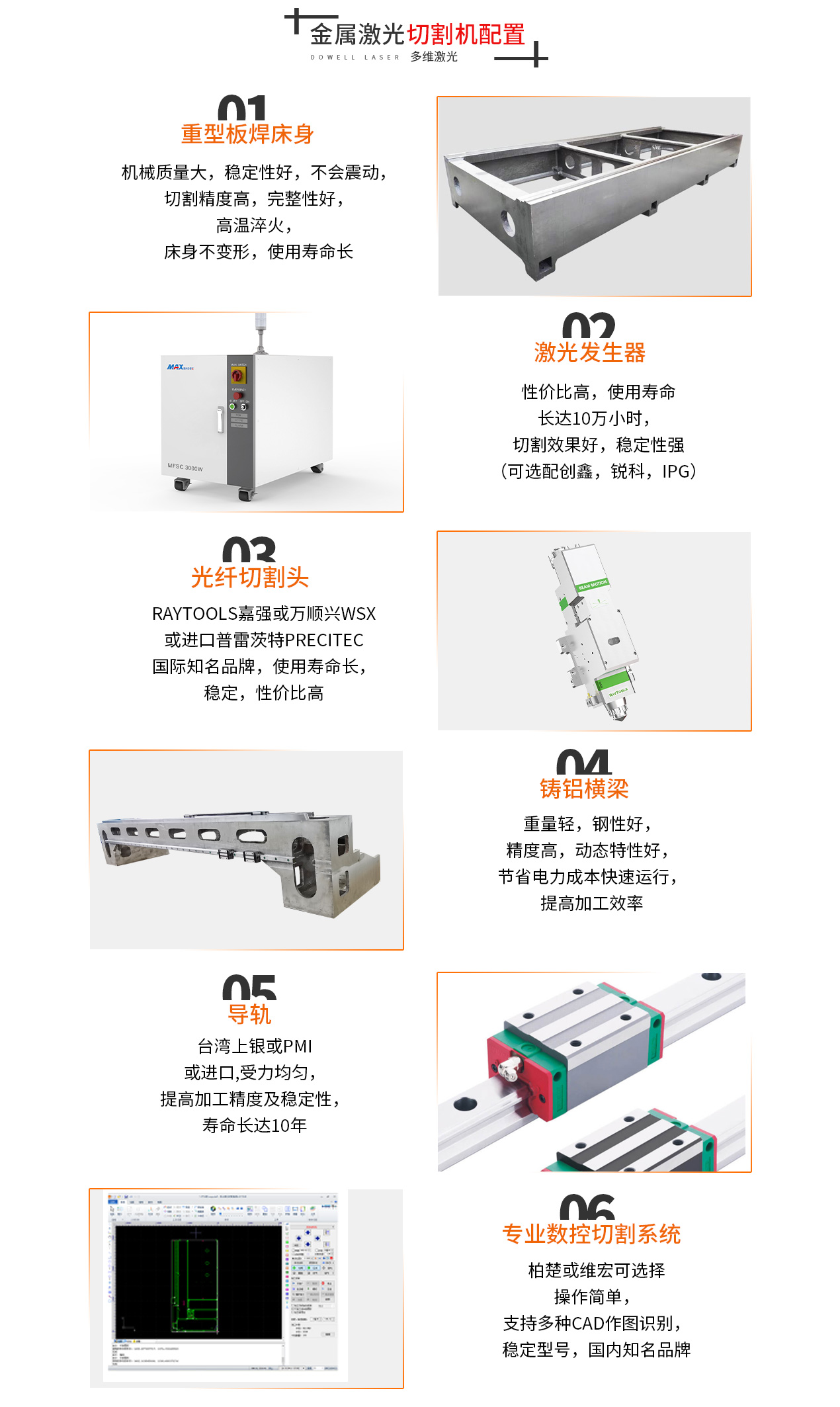 多維光纖激光切割機(jī)配置